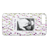 Aangepaste foto- en naamachtergrondkleur met meerd Case-Mate iPhone case (Achterkant (Horizontaal))