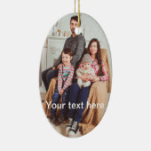 Aangepaste foto en/of tekst keramisch ornament (Rechts)