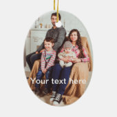 Aangepaste foto en/of tekst keramisch ornament (Achterkant)