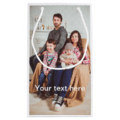 Aangepaste foto en/of tekst klein cadeauzakje (Achterkant)