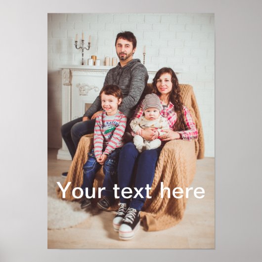 Aangepaste foto en/of tekst poster (Voorkant)