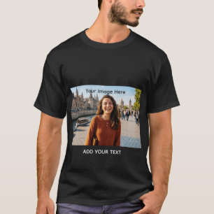 Aangepaste foto en persoonlijke tekst bijpassende t-shirt