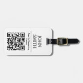 Aangepaste foto- en QR-code Bagagelabel (Voorkant horizontaal)