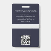 Aangepaste foto- en QR-code professionele ID Badge (Achterkant)