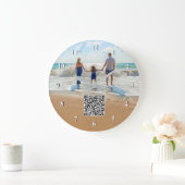 Aangepaste foto- en QR-codeconclock - Uw ontwerp Grote Klok (Huis)