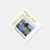 Aangepaste foto en speciale bruiloft Jubileum Servet (Hoek)