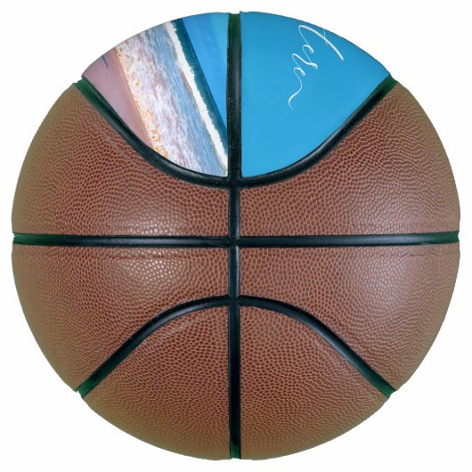 Aangepaste foto en tekst basketbal uw eigen ontwer (Rechts)