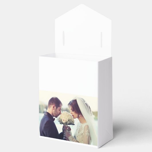 Aangepaste foto en tekst bedankdoosjes (Geopend)