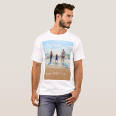 Aangepaste foto en tekst - Beste DAD ooit T-shirt (Voorkant volledig)