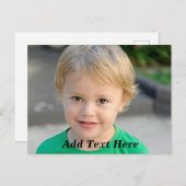 Aangepaste foto en tekst briefkaart (Voorkant / Achterkant)