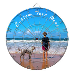 Aangepaste foto en tekst dartbord met uw foto's