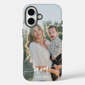 Aangepaste foto en tekst gepersonaliseerd Case-Mate iPhone case (Achterkant)