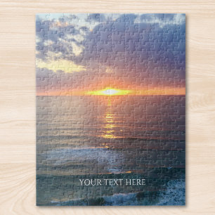 Aangepaste foto en tekst gepersonaliseerd legpuzzel