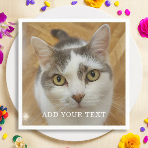 Aangepaste foto en tekst gepersonaliseerd papier servet