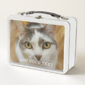 Aangepaste foto en tekst gepersonaliseerde witte l (Voorkant)