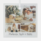 Aangepaste foto en tekst glas ornament (Voorkant)