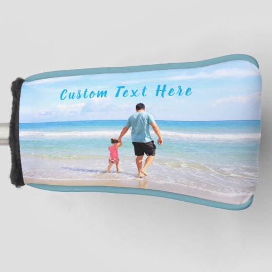 Aangepaste foto en tekst golfhoofd Hoesje cadeau v Golfheadcover (Voorkant)