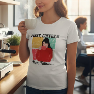 Aangepaste foto en tekst Grappige kantoorhumor kof T-shirt