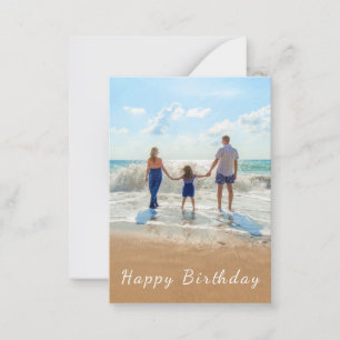 Aangepaste foto en tekst - Happy Birthday - Notitiekaartje