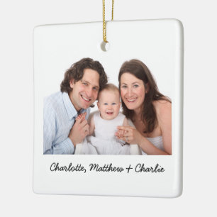 Aangepaste foto en tekst keramisch ornament