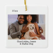 Aangepaste foto en tekst keramisch ornament (Voorkant)
