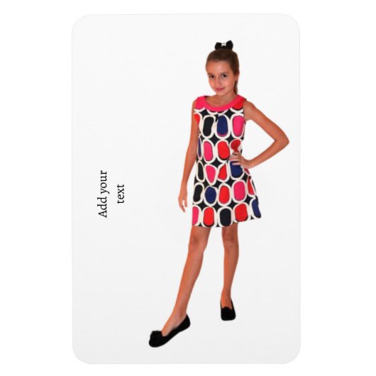 Aangepaste FOTO en tekst. Magneet (Verticaal)