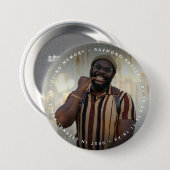 Aangepaste foto en tekst Memorial Ronde Button 7,6 Cm (Voorkant /achterkant)