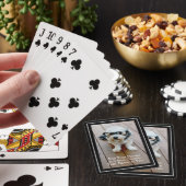 Aangepaste foto en tekst met zwarte rand pokerkaarten (Insitu)