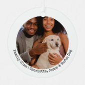 Aangepaste foto en tekst metalen ornament (Voorkant)