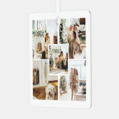 Aangepaste foto en tekst metalen ornament (Voorkant links)