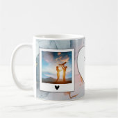 Aangepaste Foto en Tekst Mok - Lichtblauw Marmer (Links)