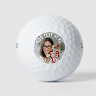 Aangepaste foto en tekst of naam golfballen