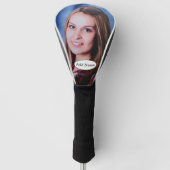 Aangepaste foto en tekst op maat golfheadcover (Voorkant)