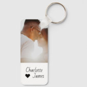 Aangepaste foto en tekst op maat sleutelhanger (Achterkant)