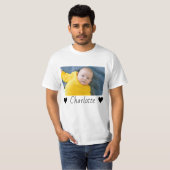 Aangepaste foto en tekst op maat t-shirt (Voorkant volledig)