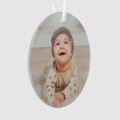 Aangepaste foto en tekst ornament (voorkant)
