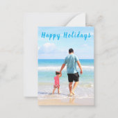 Aangepaste foto en tekst - Prettige feestdagen - B Notitiekaartje (Voorkant)