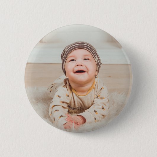 Aangepaste foto en tekst ronde button 5,7 cm (Voorkant)