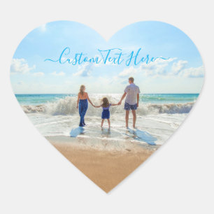 Aangepaste Foto en Tekst Sticker Uw Foto's Ontwerp