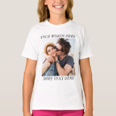 Aangepaste foto en tekst t-shirt (Voorkant)