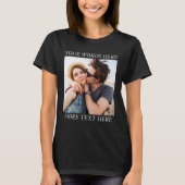 Aangepaste foto en tekst t-shirt (Voorkant)