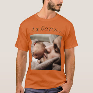 Aangepaste foto en tekst T-shirt - Beste DAD ooit