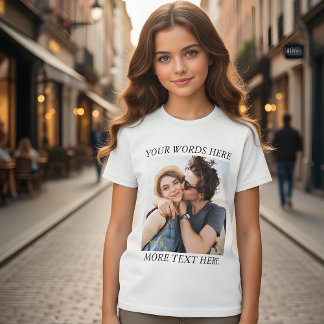 Aangepaste foto en tekst Tri-Blend shirt