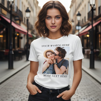 Aangepaste foto en tekst Tri-Blend shirt