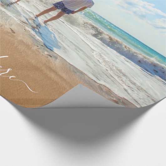 Aangepaste foto en tekst - Uniek uw eigen ontwerp  Cadeaupapier (Hoek)