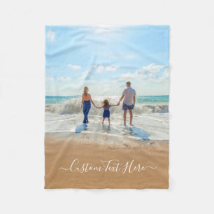 Aangepaste foto en tekst - Uniek uw eigen ontwerp  Fleece Deken