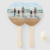 Aangepaste foto en tekst - Uniek uw eigen ontwerp Handwaaier (Voorkant en achterkant)