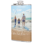 Aangepaste foto en tekst - Uniek uw eigen ontwerp  Heupfles (Links)