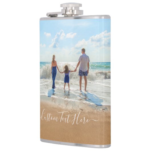 Aangepaste foto en tekst - Uniek uw eigen ontwerp Heupfles (Links)