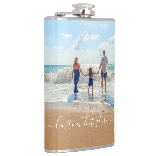 Aangepaste foto en tekst - Uniek uw eigen ontwerp Heupfles (Rechts)